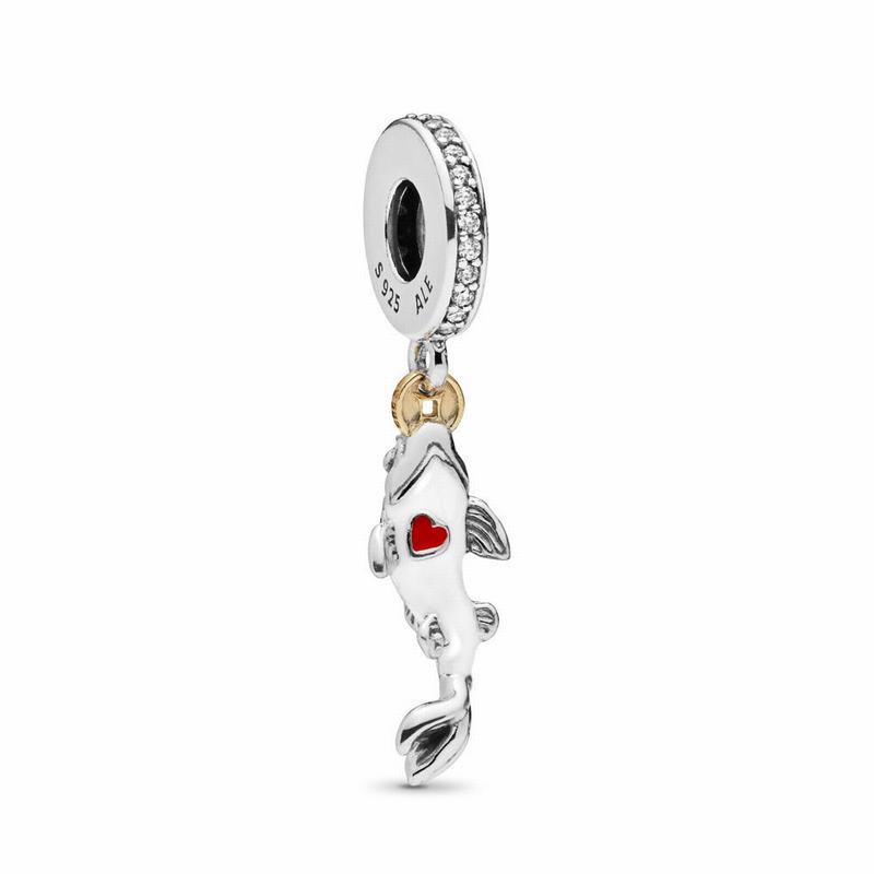 Pandora Australia Good Fortune Carp Charm - Two Tone | UPOHXJ078